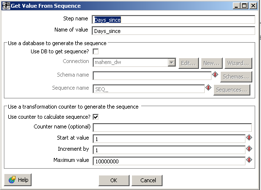 Generate day sequence